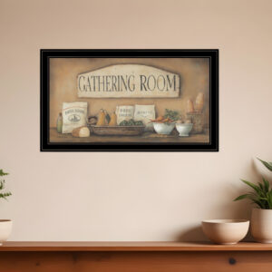 Gathering Room  Black Framed Print Kitchen Wall Art