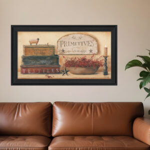 Primitives and Vintage  Black Framed Print Wall Art