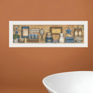 Starlight Bath  White Framed Print Bathroom Wall Art