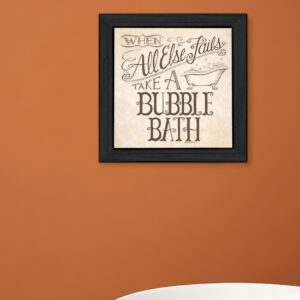 When All Else Fails  Black Framed Print Bathroom Wall Art