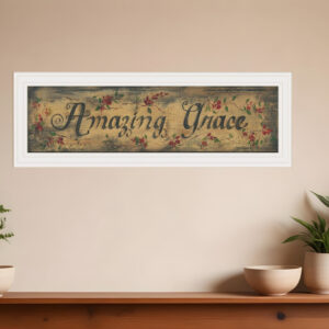 Amazing Grace  White Framed Print Wall Art