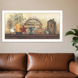 Amazing Grace Shelf  White Framed Print Wall Art