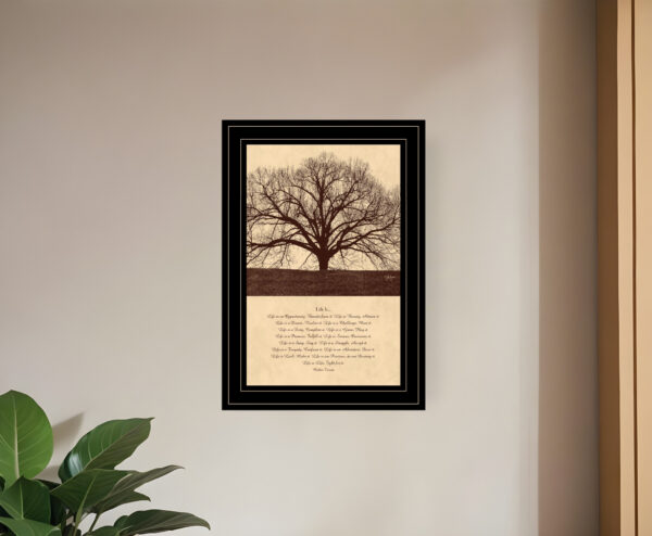 Life Is  Black Framed Print Wall Art