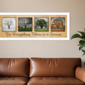 There is a Season  White Framed Print Wall Art