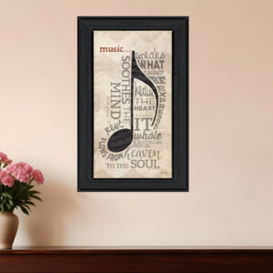 Music  Black Framed Print Wall Art