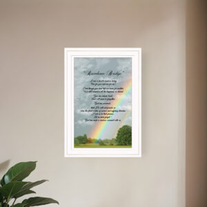Rainbow Bridge  White Framed Print Wall Art