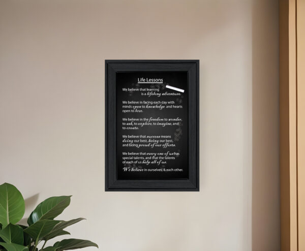 Life Lessons  Black Framed Print Wall Art