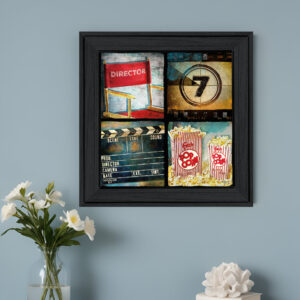 At The Movies  Black Framed Print Wall Art
