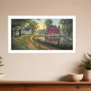 The Road Home  White Framed Print Wall Art