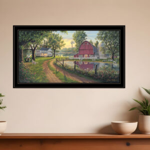 The Road Home  Black Framed Print Wall Art