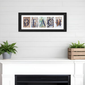 Beach  Black Framed Print Wall Art