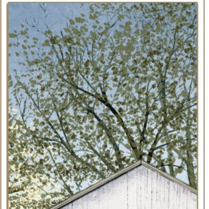 Set Of Two Country Barns  White Framed Print Wall Art