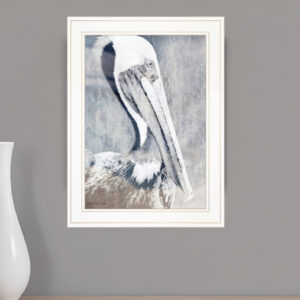 Pelican  White Framed Print Kitchen Wall Art