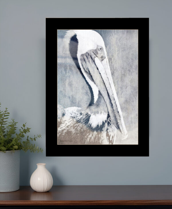 Pelican  Black Framed Print Kitchen Wall Art