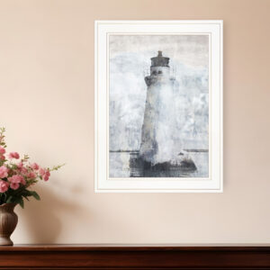 Lighthouse  White Framed Print Wall Art