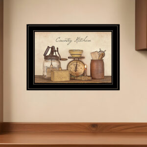 Country Kitchen 0 Black Framed Print Kitchen Wall Art