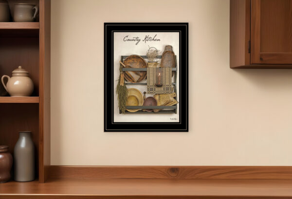 Country Kitchen  Black Framed Print Kitchen Wall Art
