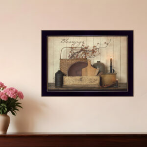 Count your Blessing  Black Framed Print Wall Art