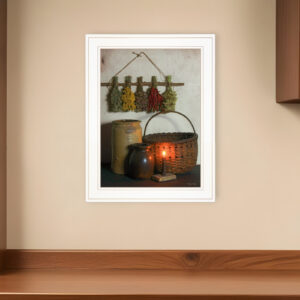 Dried Flower White Framed Print Wall Art