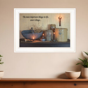 The Most Important Things White Framed Print Wall Art