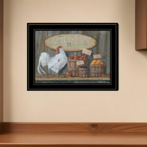 Home Grown  Black Framed Print Wall Art