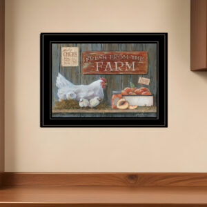 Fresh from the Farm  Black Framed Print Wall Art