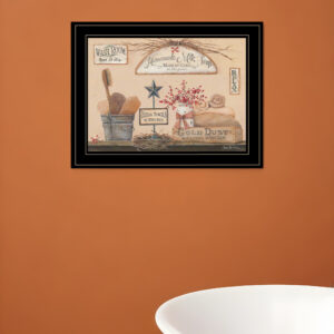 Wash Room  Black Framed Print Bathroom Wall Art