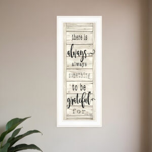 Be Grateful Collection  White Framed Print Wall Art