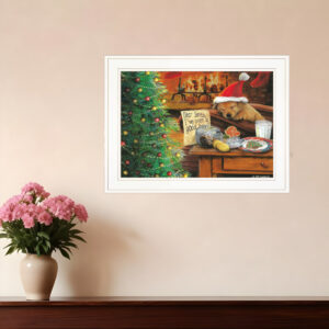Ive Been A Good Boy  White Framed Print Wall Art