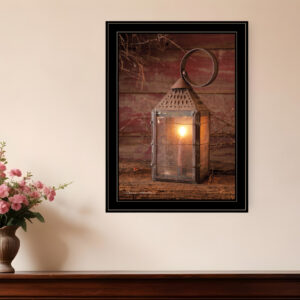 Innkeepers Lantern  Black Framed Print Wall Art