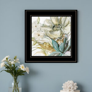 Sea glass Garden II  Black Framed Print Wall Art
