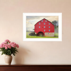Willow Grove Mill  White Framed Print Wall Art