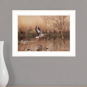 Fly Away  White Framed Print Wall Art