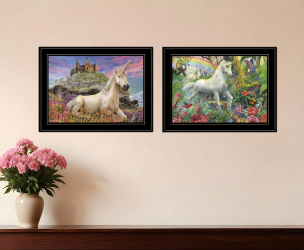Set Of Two Home Grown  Black Framed Print Wall Art