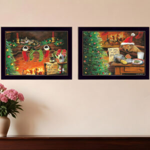 Set Of Two Ive Been A Good Boy  Black Framed Print Wall Art
