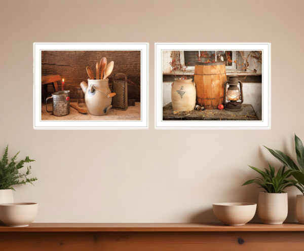 Set Of Two The Nail Keg  White Framed Print Wall Art