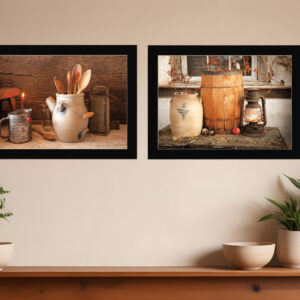 Set Of Two The Nail Keg  Black Framed Print Wall Art