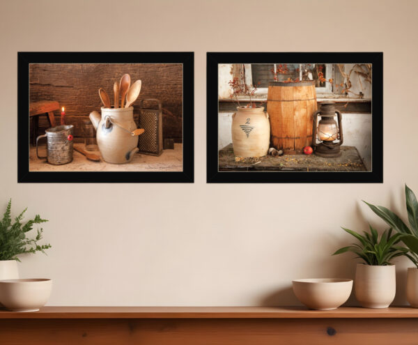 Set Of Two The Nail Keg  Black Framed Print Wall Art