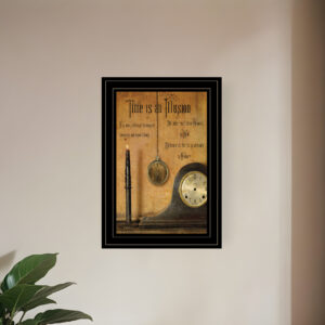 Time Is An Illusion  Black Framed Print Wall Art