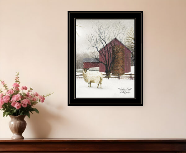 Winter Coat  Black Framed Print Wall Art