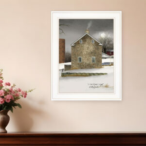 Cold Winters Night  White Framed Print Wall Art
