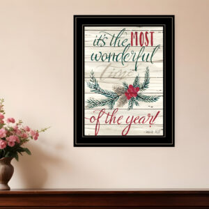 The Most Wonderful Time  Black Framed Print Wall Art