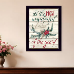 The Most Wonderful Time  Black Framed Print Wall Art