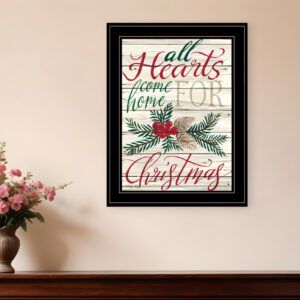 Home For Christmas  Black Framed Print Wall Art