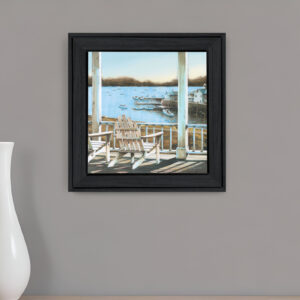 Harbor View  Black Framed Print Wall Art