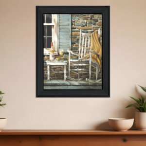 Reflecting Time Black Framed Print Wall Art