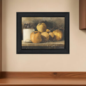 Jugs and Pumpkins  Black Framed Print Wall Art