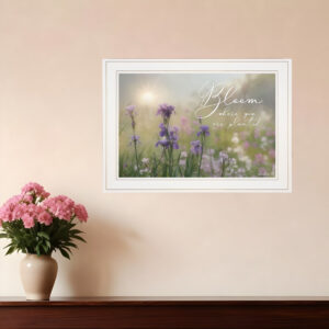 Bloom where you are planted  White Framed Print Wall Art