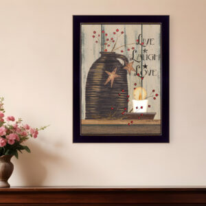 Live Laugh and Love  Black Framed Print Wall Art