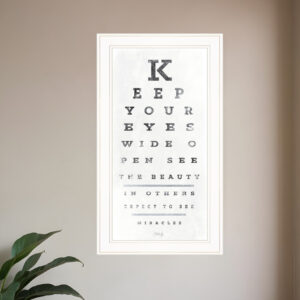 Eye Chart II  White Framed Print Wall Art